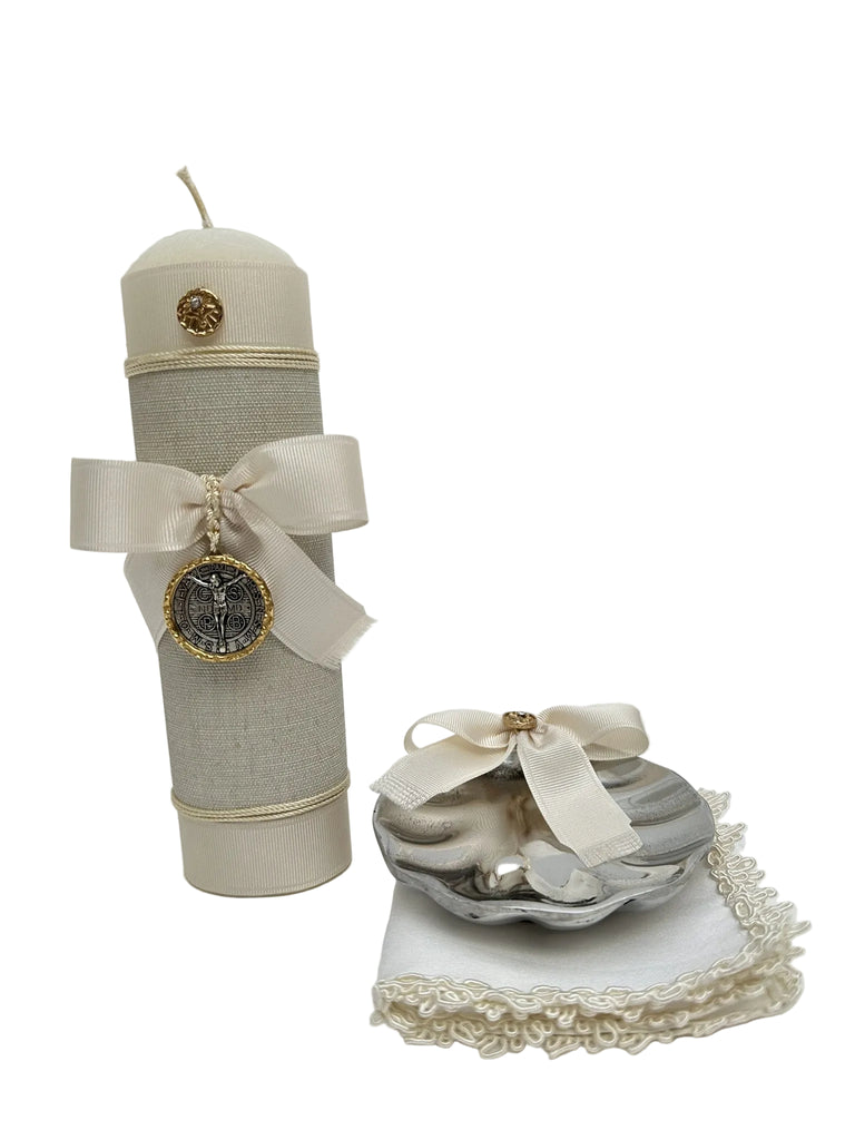 Kit de Bautizo concha pewter