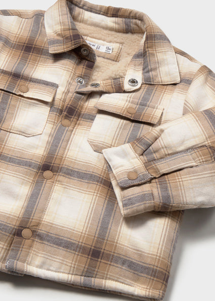 Sobrecamisa cuadros forrada