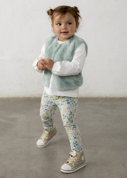 Conjunto leggings chaleco pelo