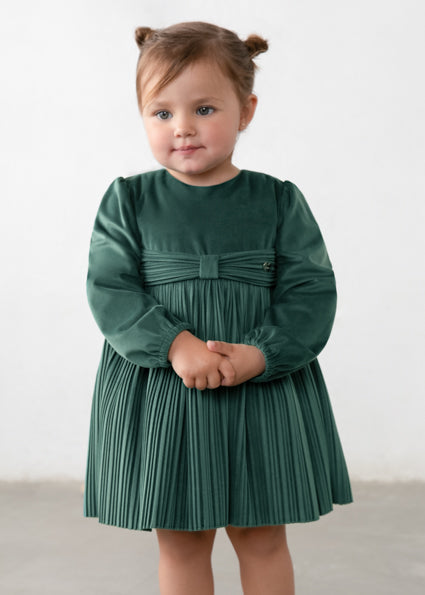 Vestido terciopelo plisado