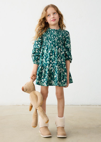 Vestido terciopelo estampado