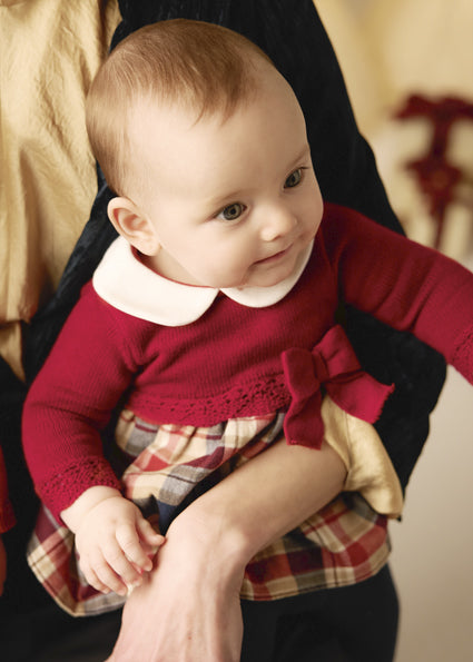 Vestido tricot combinado