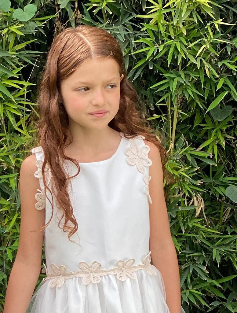 Vestido junior tul tira bordada