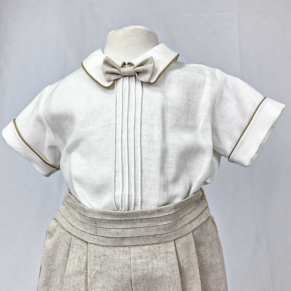 Traje de lino con chaleco – Bámbola Moda Infantil