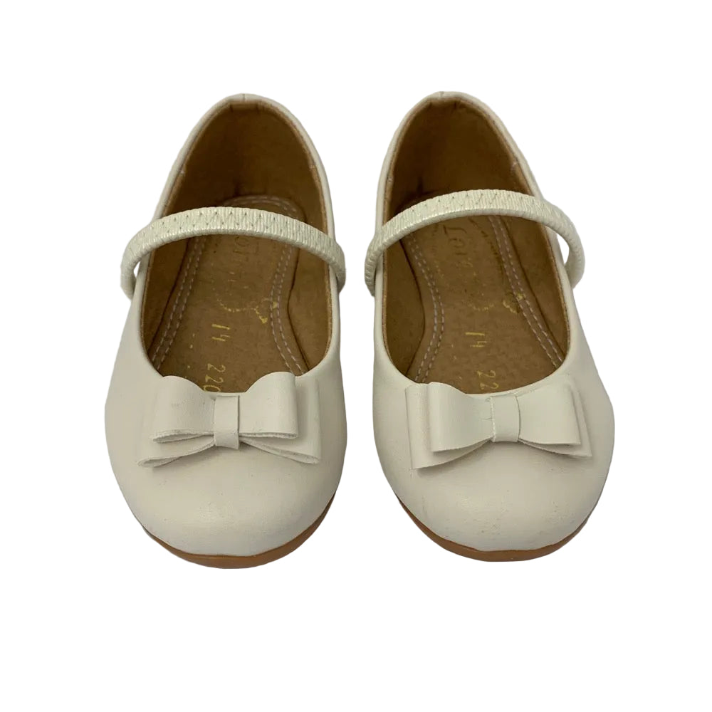 Zapato para meninas o comunión con moño al frente