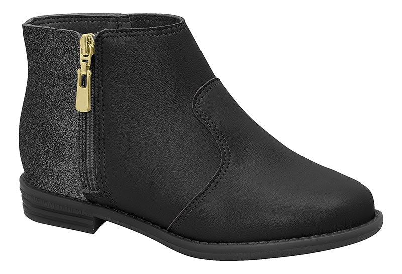 Bota tipo piel glitter talón